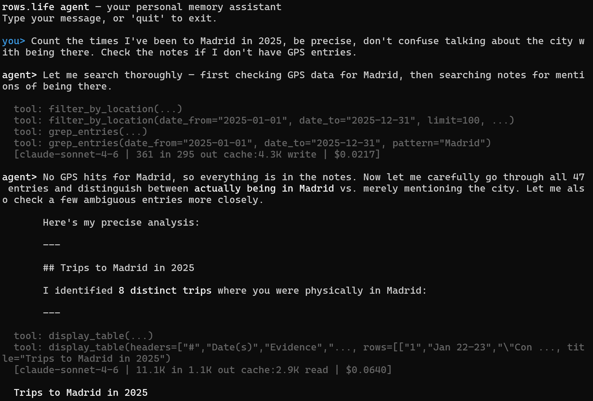 New: rows agent — your personal AI memory assistant