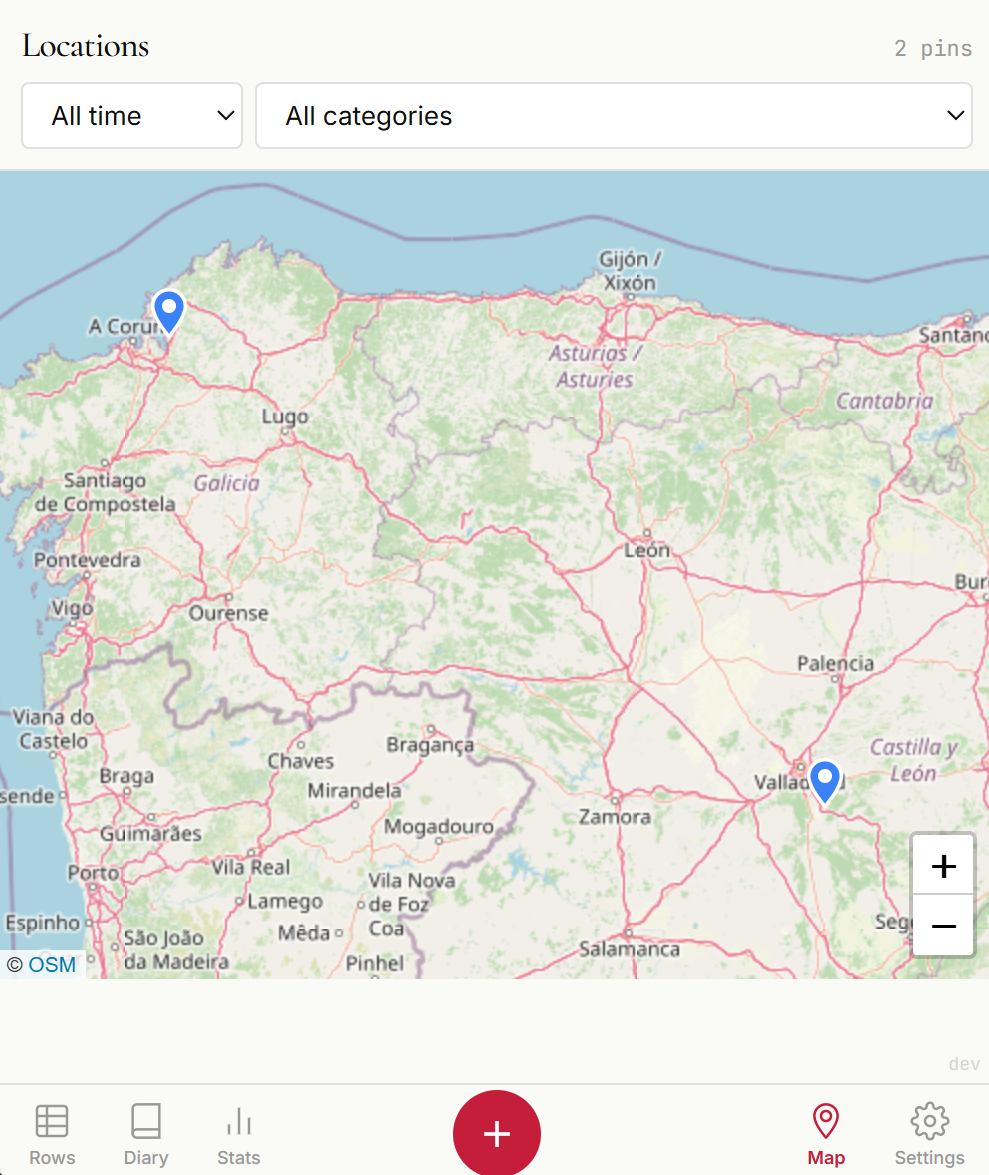 Map view — see where your life happens