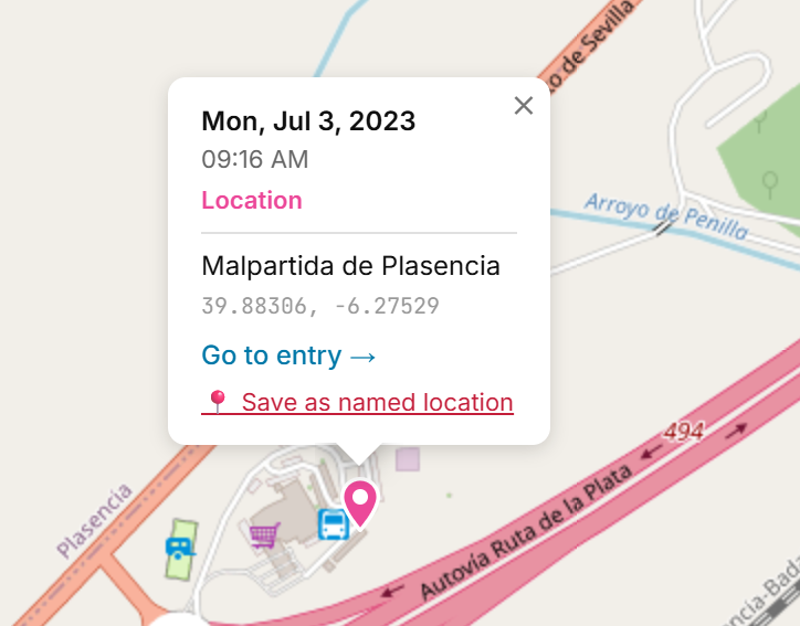Named locations — bookmark places and use @mentions