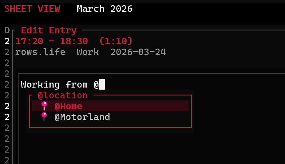 Named locations — bookmark places and use @mentions